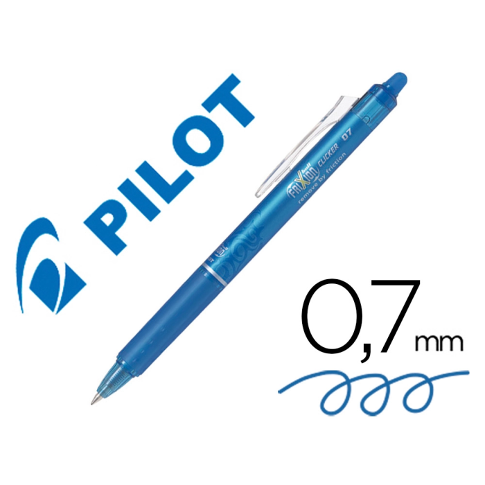 Pilot Bolígrafo Frixion Clicker Borrable Retráctil 0.7 mm Azul Claro 0 Pilot Bolígrafo Frixion Clicker Borrable Retráctil 0.7 mm Azul Claro 0