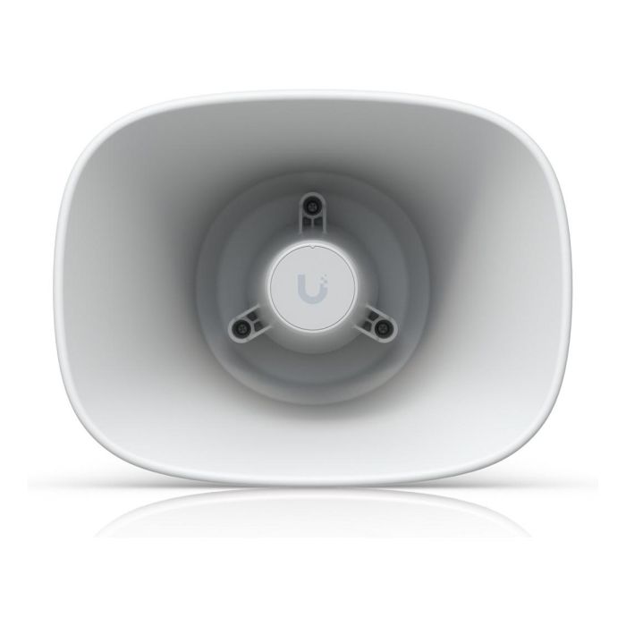 Ubiquiti (UI) UP-AI-Horn-Speaker-W Altavoz IP66 para Exterior de 1 vía, Alimentación PoE, 120 dB, Montaje en Pared, Blanco