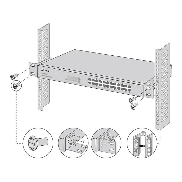 TP-Link Omada Rack-mounting Bracket Kit - Kit de Montaje en Rack Metálico Negro 2