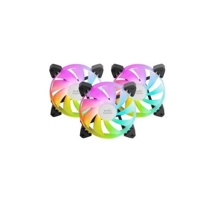 Mars Gaming MF-3A Kit 3 Ventiladores 120mm ARGB 360º Sin Marco Ultrasilenciosos compatible Aura Sync/Mystic Light/RGB Fusion 3 Mars Gaming MF-3A Kit 3 Ventiladores 120mm ARGB 360º Sin Marco Ultrasilenciosos compatible Aura Sync/Mystic Light/RGB Fusion 3