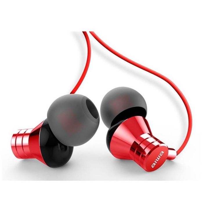 Aiwa ESTM-50USB-C Auriculares USB Tipo C Alámbrico Rojo Llamadas/Música 1.2m 1