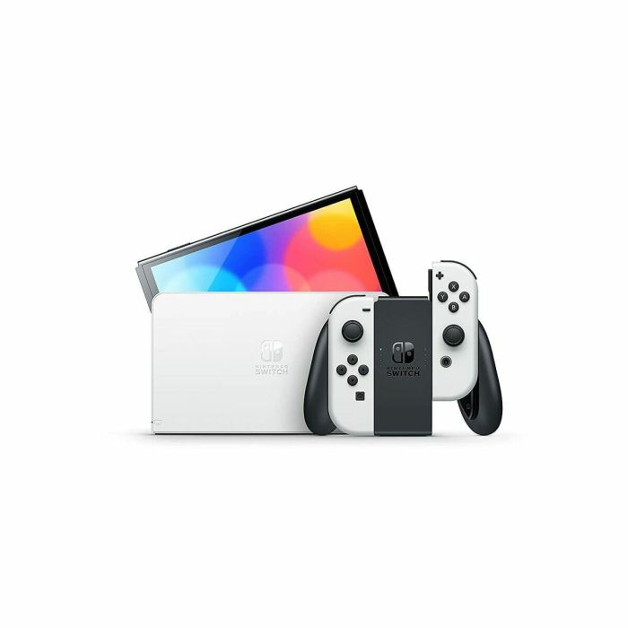 Nintendo Switch Versión OLED Blanca/ Incluye Base/ 2 Mandos Joy-Con 4 Nintendo Switch Versión OLED Blanca/ Incluye Base/ 2 Mandos Joy-Con 4