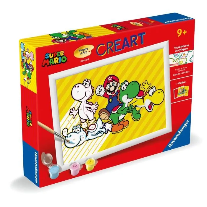 Ravensburger Kit Pintura por Números Super Mario 25529 (18 x 24 cm) CreArt Kids 5 Ravensburger Kit Pintura por Números Super Mario 25529 (18 x 24 cm) CreArt Kids 5