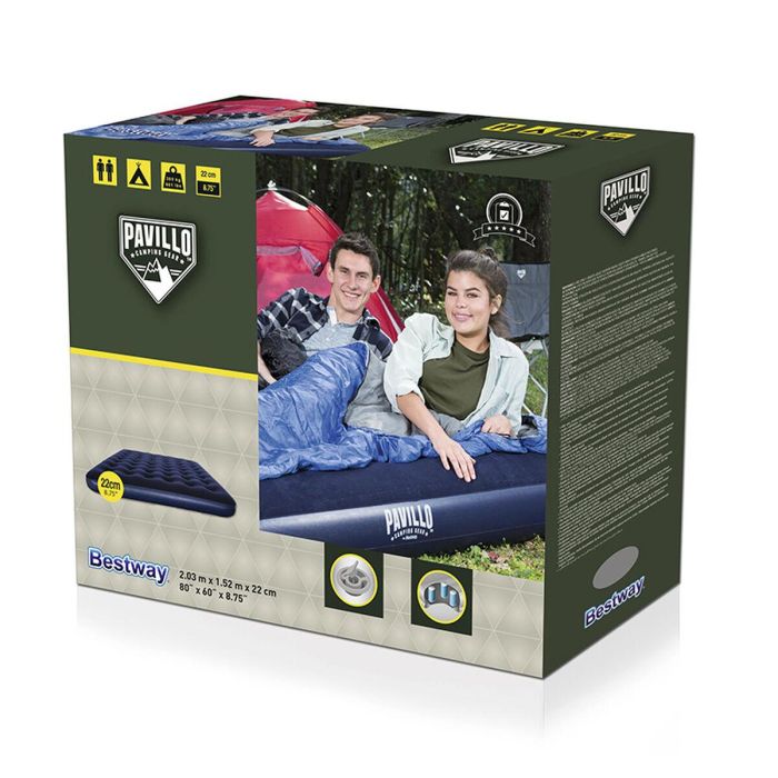 Bestway Colchón Hinchable de Camping 67003 2 Plazas 2,03 m x 1,52 m x 22 cm 2 Bestway Colchón Hinchable de Camping 67003 2 Plazas 2,03 m x 1,52 m x 22 cm 2