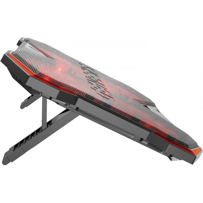 GENESIS Oxid 260 Base Refrigeradora para portátiles hasta 17.3" con 4 ventiladores, 8 Ángulos Ajustables, Gaming Negro/Rojo 8 GENESIS Oxid 260 Base Refrigeradora para portátiles hasta 17.3" con 4 ventiladores, 8 Ángulos Ajustables, Gaming Negro/Rojo 8