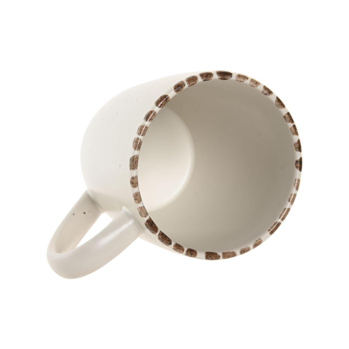 Mug Scandi DKD Home Decor Beige 10 x 10.8 x 9 cm (6 Unidades) 2