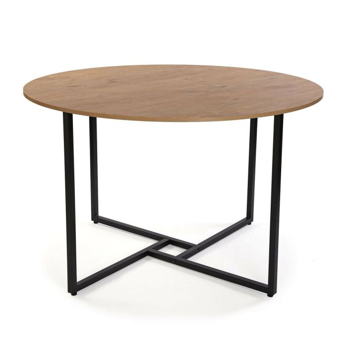 Mesa de Comedor Versa Beatriz PVC Metal Madera MDF 120 x 76 x 120 cm Mesa de Comedor Versa Beatriz PVC Metal Madera MDF 120 x 76 x 120 cm