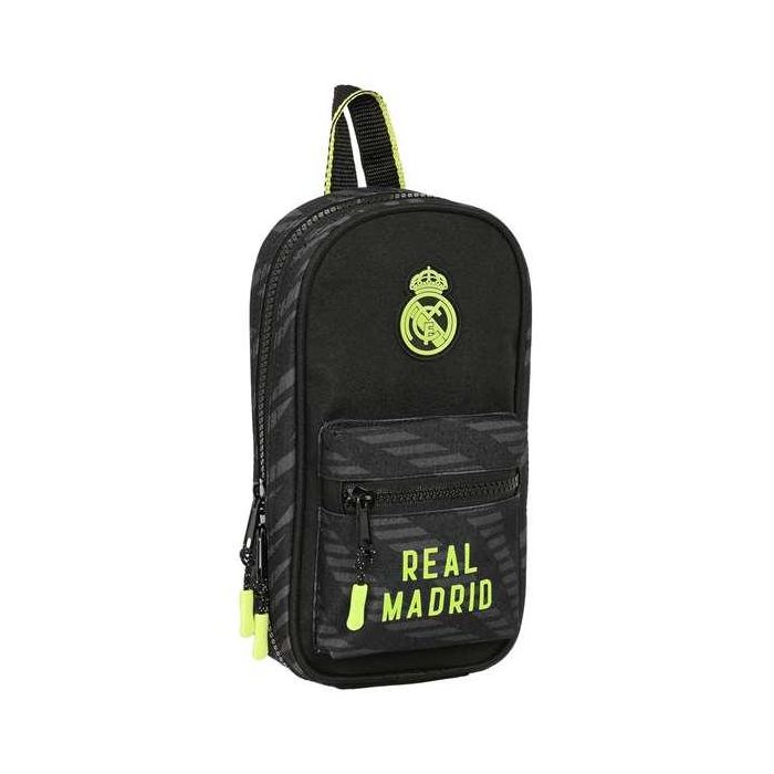 Plumier Mochila Real Madrid C.F. Negro (12 x 23 x 5 cm) (33 Piezas)