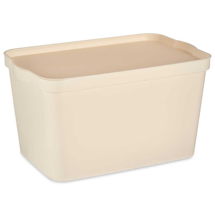 Caja Plastico Con Tapa 24L Crema Kipit 29X24CM (6 Unidades) 1 Caja Plastico Con Tapa 24L Crema Kipit 29X24CM (6 Unidades) 1