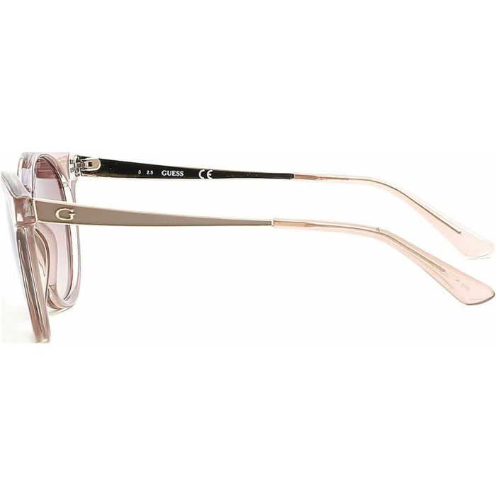 GUESS GU7459 57F Gafas de Sol Redondas Mujer, Montura Beige Brillante, Cristales Marrón Degradado, Patilla 140 mm 3 GUESS GU7459 57F Gafas de Sol Redondas Mujer, Montura Beige Brillante, Cristales Marrón Degradado, Patilla 140 mm 3