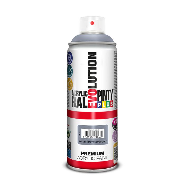 Pintura en spray pintyplus evolution 520cc ral 7001 matt silver grey