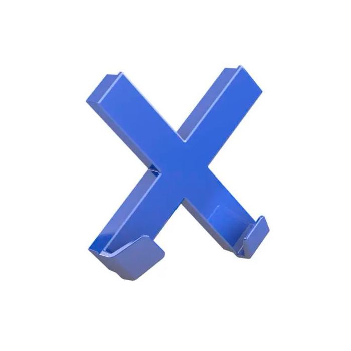 Novus dahle 95550 imán mega magnet cruz XL 9x9cm c/ganchos azul