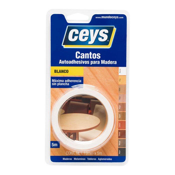 Ceys Canto autoadhesivo blanco rollo 5m 850002