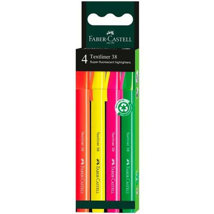 Set de Marcadores Fluorescentes Faber-Castell Textliner 38 Multicolor (10 Unidades) 1
