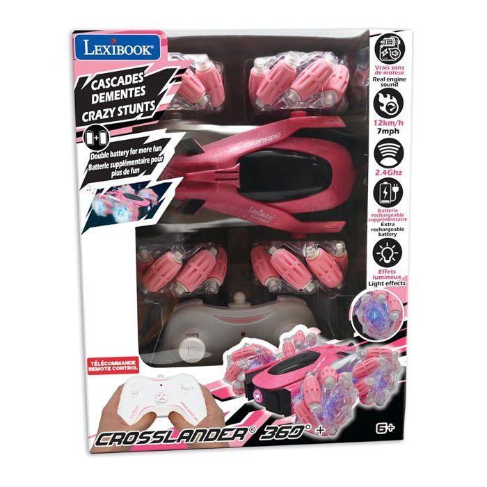 Crosslander 360+: coche todoterreno teledirigido rosa brillante, programable y recargable. 4 Crosslander 360+: coche todoterreno teledirigido rosa brillante, programable y recargable. 4