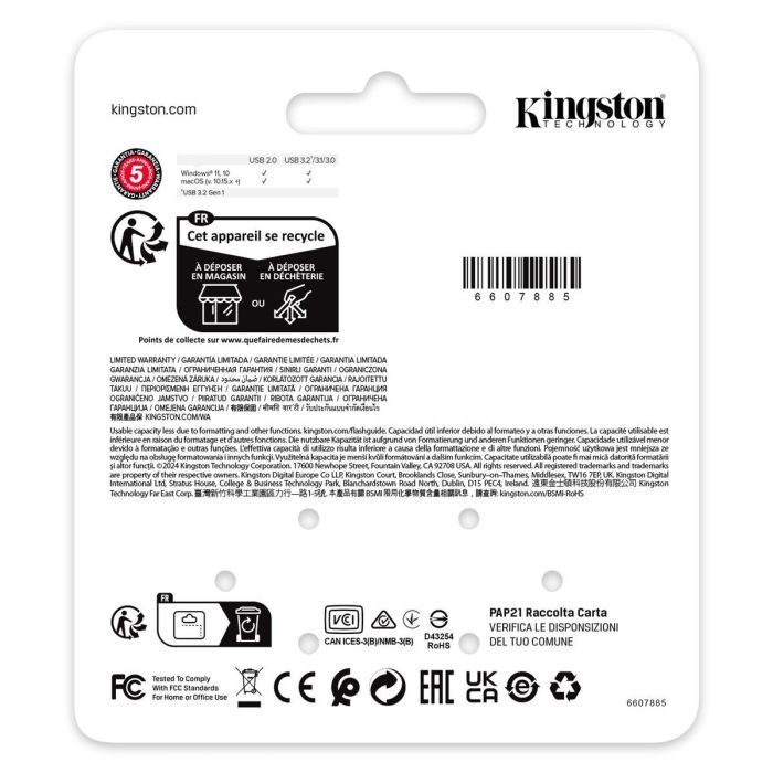 Kingston Technology DataTraveler SE9 G3 unidad flash USB 64 GB USB tipo A 3.2 Gen 1 (3.1 Gen 1) Negro