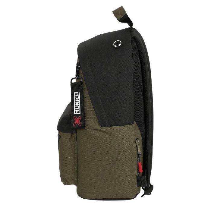 Mochila para Portátil Munich Class Negro Verde militar (31 x 41 x 16 cm) 1