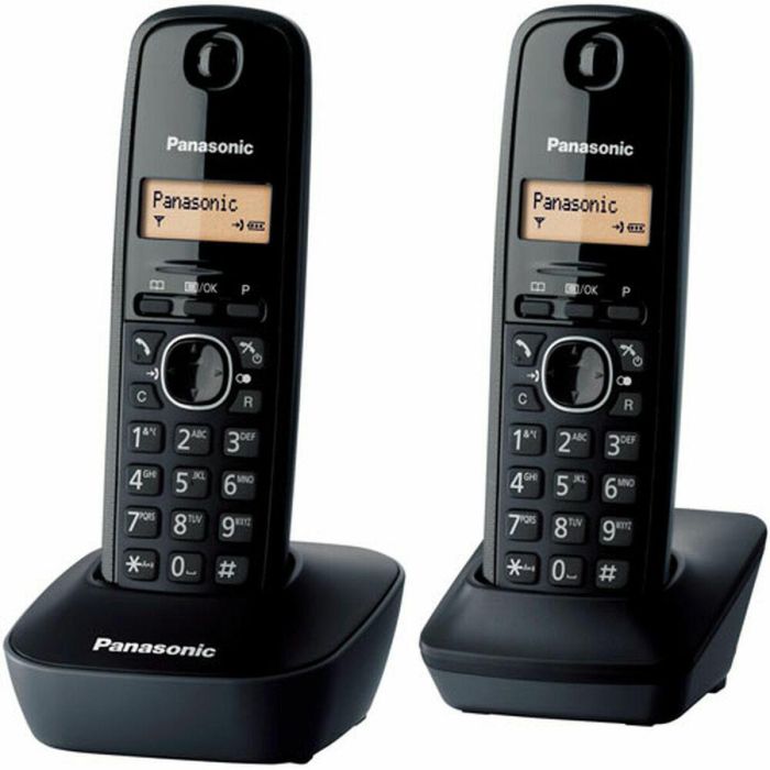 Panasonic KX-TG1612FRH Duo Teléfono inalámbrico con contestador automático negro