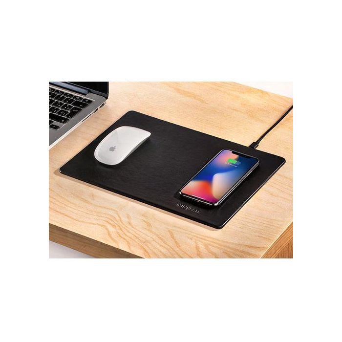 Minibatt Alfombrilla Para Ratón Color Negro Con Carga Inalámbrica Qi