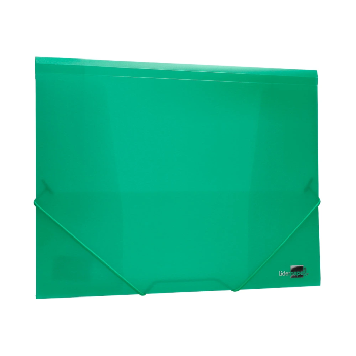 Liderpapel Carpeta 34963 con Gomas y Solapas, Polipropileno, DIN A4, Verde Translucido 3