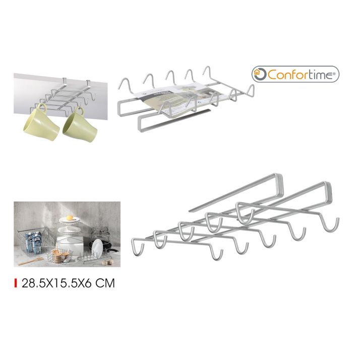 Colgador de Tazas Gris 28.5 cm - Confortime (8 Unidades) Colgador de Tazas Gris 28.5 cm - Confortime (8 Unidades)
