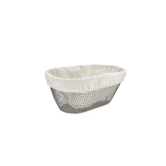 Cesta Pan Metal Oval con Forro 25x13 cm My Bar - Inde (18 Unidades) 2 Cesta Pan Metal Oval con Forro 25x13 cm My Bar - Inde (18 Unidades) 2