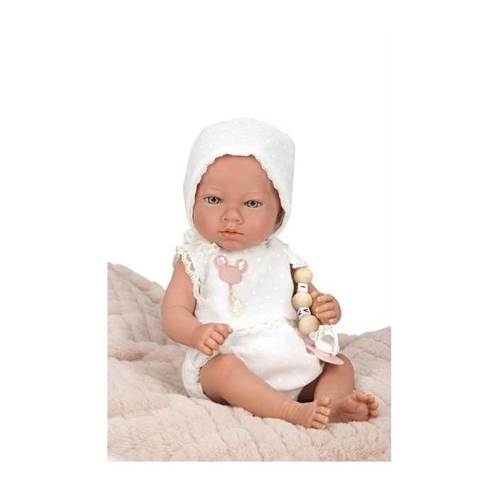 Muñecas Arias Muñeca Reborn Arias 38 cm Maitane Rosa con Manta para Niños de 3 Años, Idioma Español