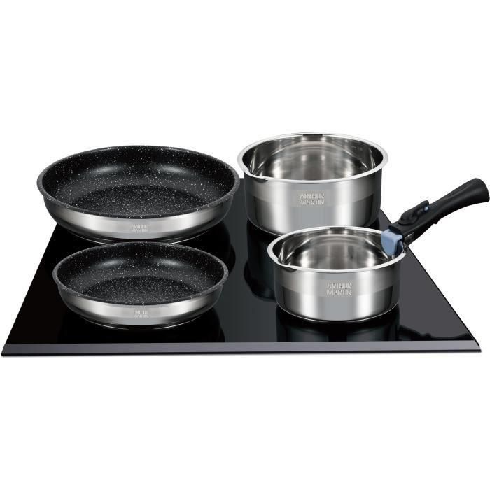 Arthur Martin AM2493 Batería de cocina de 8 piezas - Acero inoxidable - Manija extraíble - Todas las luces, incluida la inducción 1 Arthur Martin AM2493 Batería de cocina de 8 piezas - Acero inoxidable - Manija extraíble - Todas las luces, incluida la inducción 1
