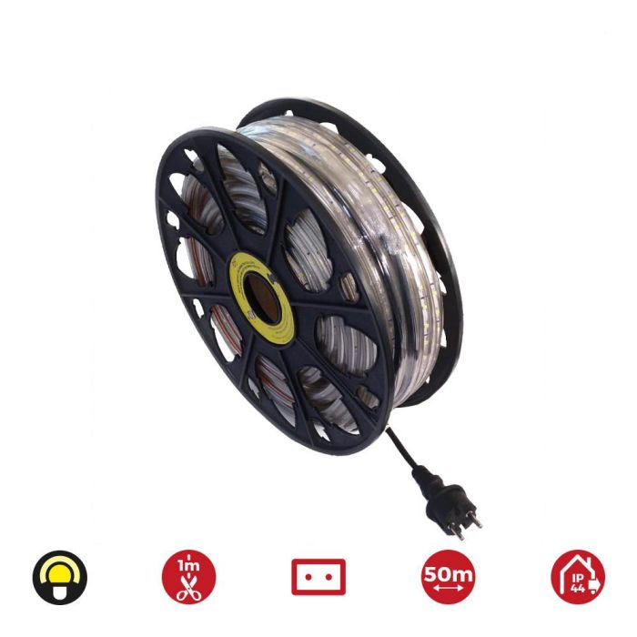 Tira de led 50m. 60 leds/m 4,2w/m amarillo edm ip44 220-240 1