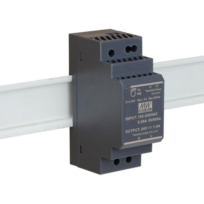 D-Link Fuente de Alimentación DIS-H30-24 Ultra Slim, 30W, DC 21.6-29V, Montaje en carril DIN, Protección Sobretensiones