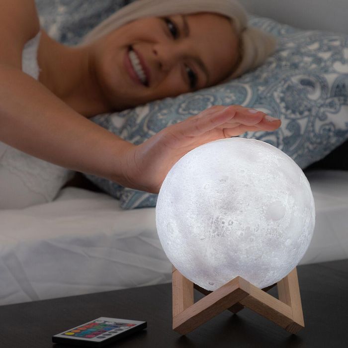 Lámpara LED Recargable Luna Moondy InnovaGoods 8 Lámpara LED Recargable Luna Moondy InnovaGoods 8