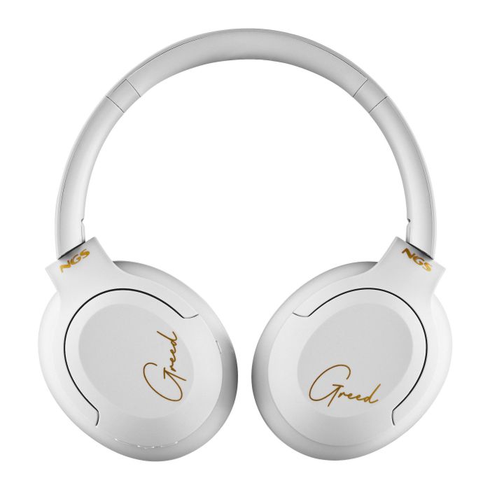 NGS ARTICAGREEDWHITE Auriculares Diadema Inalámbricos Bluetooth 5.1 con Micrófono, Plegables, Batería 40h, USB-C, Blancos 3