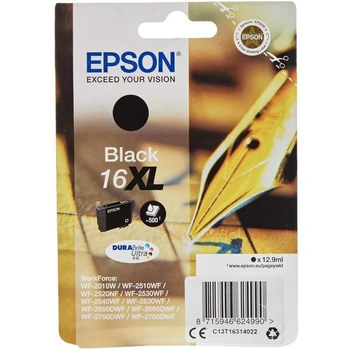 Epson 16XL Cartucho Tinta Negro 12.9ml 500 páginas 1