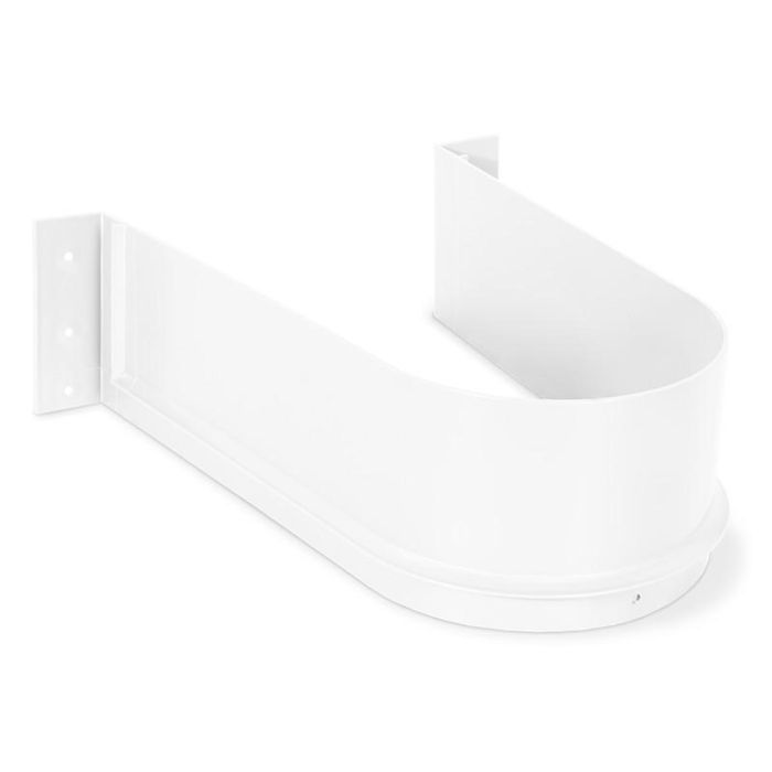 Herrajes Fab.Nacional Salva Sifón Circular Plástico Blanco para Cajones de Cocina y Baño, Optimizador de Espacio, Espesor 16mm