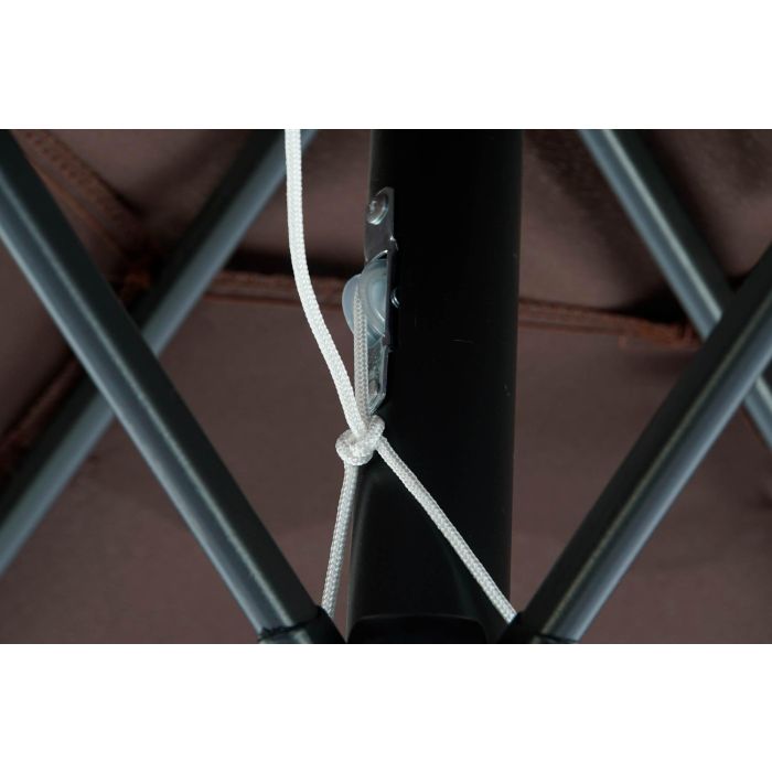 DKD Home Decor Parasol Sunlla Plegable Desmontable Marrón y Negro de Acero y Poliéster 270x270x250 cm para Terraza y Jardín 3 DKD Home Decor Parasol Sunlla Plegable Desmontable Marrón y Negro de Acero y Poliéster 270x270x250 cm para Terraza y Jardín 3