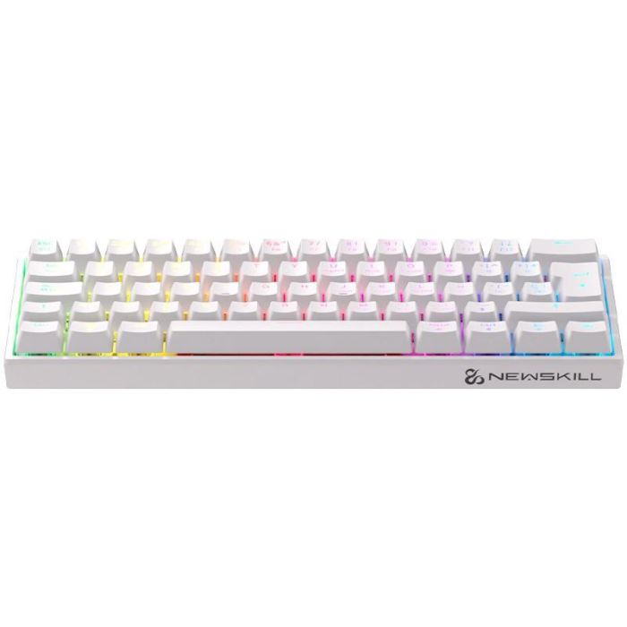 Newskill Teclado Gaming Pyros V2 Ivory 60% Mecánico Compacto Blanco, Switches Outemu Red, Conectividad Triple 3