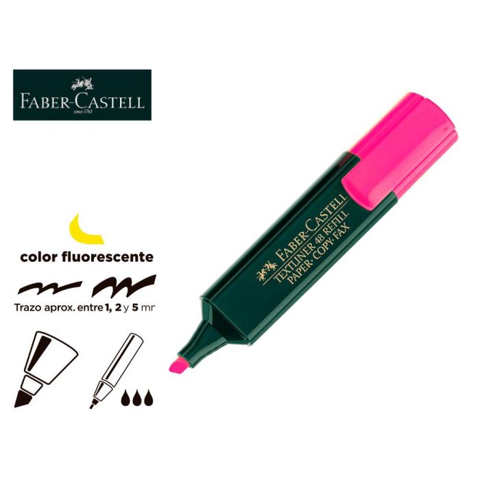 Rotulador Faber Fluorescente 48-28 Rosa 10 unidades 4