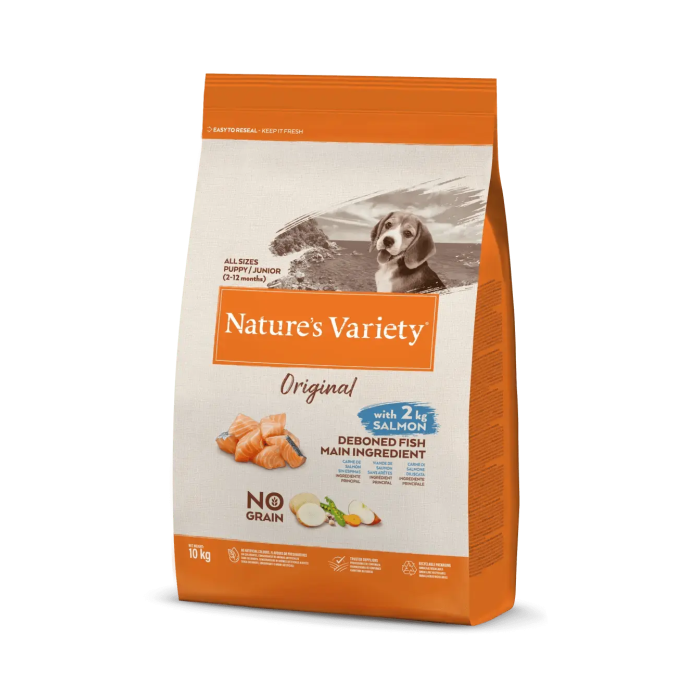 Nature'S V Original Canine Junior Salmon 10 kg