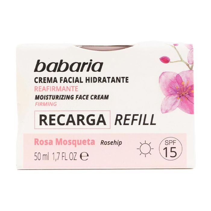 Babaria Rosa mosqueta crema facial hidratante reafirmante vegano relleno 50 ml Babaria Rosa mosqueta crema facial hidratante reafirmante vegano relleno 50 ml