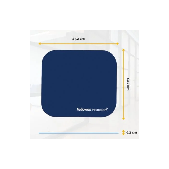 Alfombrilla Raton Fellowes Con Microban Blister Azul 1