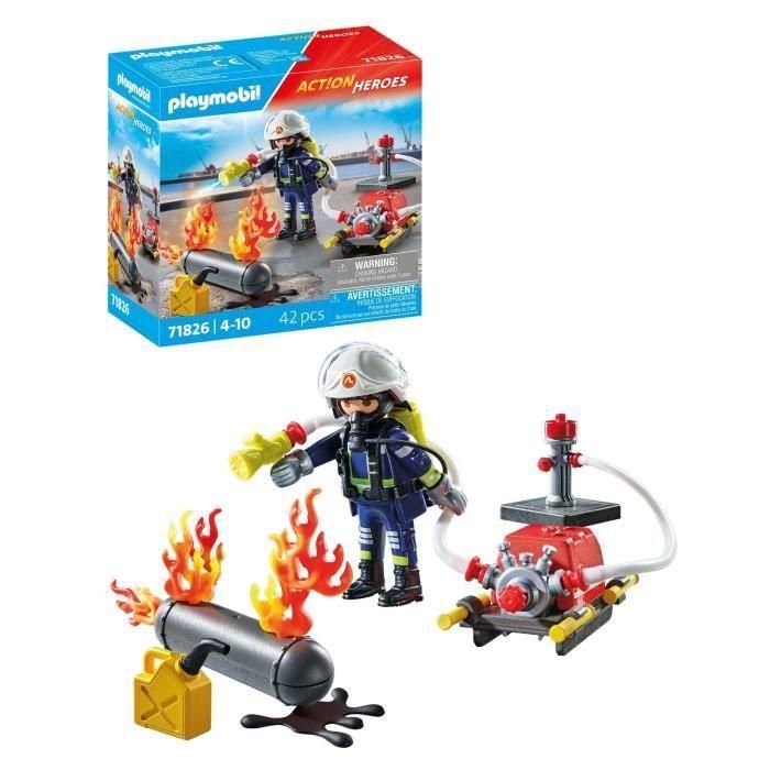 Playmobil - Bombero Con Bomba De 2 Playmobil - Bombero Con Bomba De 2