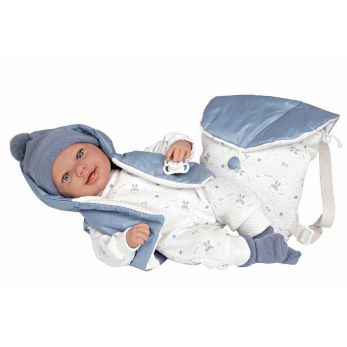 Muñeca elegance 45 cm adi azul c/mochila (muñeco de peso) 1 Muñeca elegance 45 cm adi azul c/mochila (muñeco de peso) 1