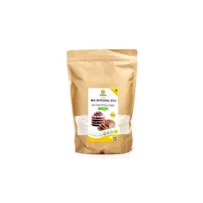 GLUTEN ZERO Mix Pan Integral 2Kg. Eco Sg - Harina para Pan, Pizza y Repostería sin Gluten - De Maíz, Trigo Sarraceno, Arroz y Mijo