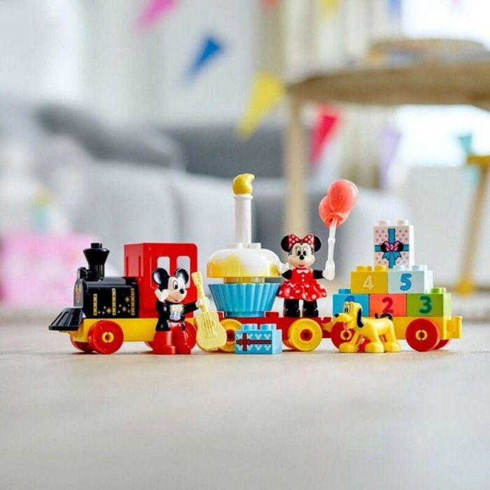 LEGO DUPLO 10941 Tren de cumpleaños de Mickey y Minnie, tren de juguete para bebés con pastel y globos 4