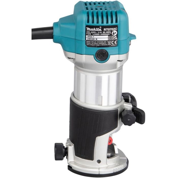 Makita RT0702CX2J Multifunktionsfräse, 34000 RPM, 710W, Velocidad Ajustable 9 Makita RT0702CX2J Multifunktionsfräse, 34000 RPM, 710W, Velocidad Ajustable 9