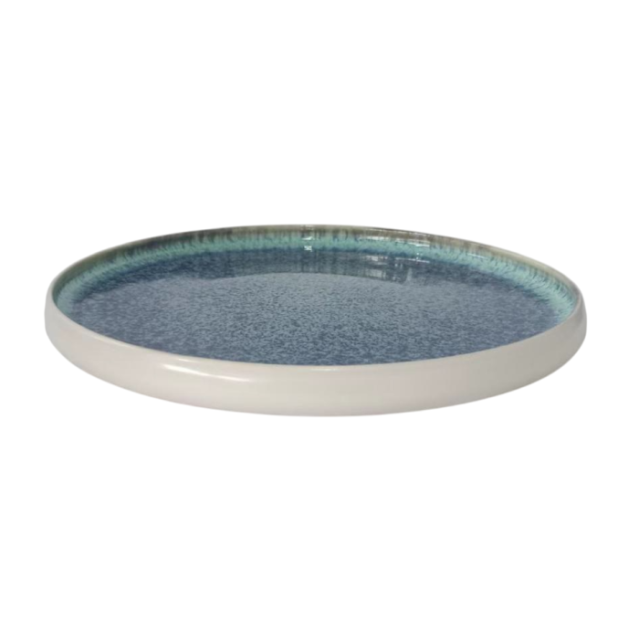 Plato Moderno DKD Home Decor Azul Marino 20.5 x 4.8 x 20.5 cm (6 Unidades) 1