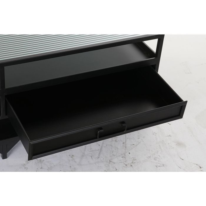 DKD Home Decor Mesa Centro Loft Negro Metal Cristal 120 x 60 x 40 cm 4 DKD Home Decor Mesa Centro Loft Negro Metal Cristal 120 x 60 x 40 cm 4