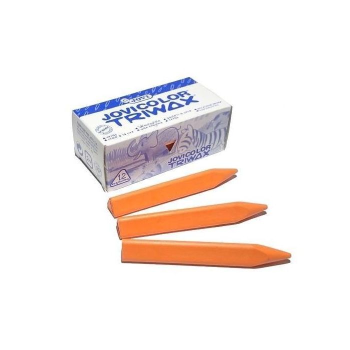Jovi Ceras Jovicolor Triwax 82 mm Unicolor Naranja Caja 12 Unidades