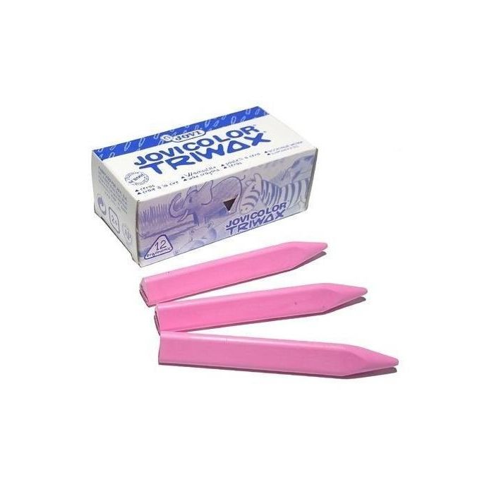 Jovi Ceras Jovicolor Triwax 82 mm Unicolor Rosa Caja 12 Unidades
