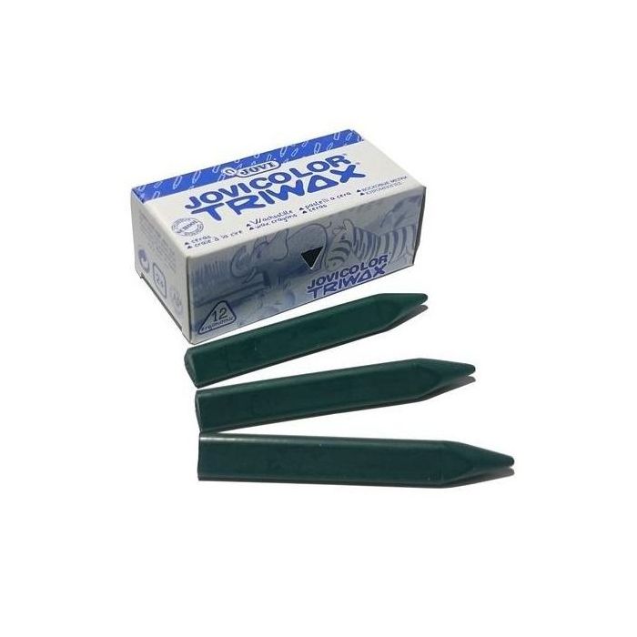Jovi Ceras Jovicolor Triwax Verde Oscuro 82 mm Caja 12 Unidades